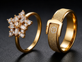 Gold Zircon Couple Ring's
